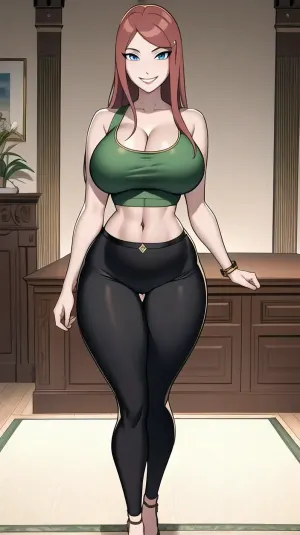 NegfeetV2 schuf ein Meisterwerk mit dem Stichwort "AI" und das Bild einer Frau mit langen Beinen, breiten Hüften und voller Länge Foto. Die Frau trug hohe Absätze und posierte vor einem Spiegel. sie hatte breit