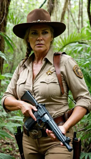 Eine Frau mit einer Mission, den verborgenen Schatz zu finden, der seit Jahrhunderten verloren war, bewaffnet mit ihrem Vertrauen Colt Kaliber 45 und bestimmt, erfolgreich zu sein, wo andere gescheitert waren