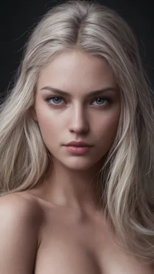 angel face, beautiful sweden sexy girl, nordic light blonde silver, perfect epic realistic eyebrow, beautiful simmetrical eyes, accurate nose, sexy cheekbones, sexy evening makeup, epic photorealistic more dark shadows, epic photorealistic natural deep grey-blue eyes color, all body proportions are respected, epic photorealistic eyes, miniature body, more dark epic black background, epic photorealistic dark shadows, epic photorealistic skin pore body, epic realistic skin of body, epic photorealistic skin of face, epic realistic eye shape, epic realistic & clear neck, epic realistic big perfect breasts, epic realistic nipple surface, epic photorealistic dark hair roots, epic realistic pale violet colorof hair, neat bridge of the nose, symmetrical head of regular shape, epic photorealistic facial features, epic photorealism, epic photorealistic deep shading, deep epic black color of background, bright photoflash frontal, live colors of skin, close up, epic photorealistic photoflash reflection in pupils, closed tightly lips, epic photo realistic age expression wrinkles, epic photorealistic clearly visible nasolabial fold, epic photorealistic facial wrinkles on forehead, epic photorealistic expression wrinkles in corners of mouth, epic photorealistic expression lines around eyes, epic photorealistic pores on facial skin, epic photorealistic capillary pattern on whites of eyes, epic photorealistic expression lines on eyelids, epic photorealistic facial wrinkles between eyebrows & on bridge of nose, epic photorealistic expression lines on neck, epic photorealistic popular skin pattern, epic photorealistic popular nipples pattern, epic photorealistic popular lips pattern, epic photorealistic severe mimical wrinkles under lower eyelids, age 30 y.o., epic photorealistic age wrinkles, epic photorealistic facial wrinkles of nasolabial fold, epic photorealistic live age-related changes in facial skin, live perfect face, epic photorealistic deep black & more dilated pupils, epic photorealistic expression wrinkles in corners of lips, epic photorealistic deep expression wrinkles in nasolabial fold, epic photorealistic deep expression wrinkles between eyebrows, epic photorealistic skin texture with mimical wrinkles, epic photorealistic pigmentation of skin, lower lip focus, looks like a whore, nude beautiful girl, light smile, look of a skilled pornstar, epic photorealistic clear more dark deep shadows, 16k, epic photorealistic eyelashes, centering frame on lower lip, epic photorealistic eyelids, hot beauty nudemodel, epic photorealistic trabeculae, more lots of epic photorealistic little darker spots and lots of epic photorealistic lighter spots on epic photorealistic detailing iris correct form, only frontal very bright epic photorealistic photoflash of cold white light of you, epic deeper black dark room, beautiful ideal nose, wild sexy bitch, busty epic beautiful nude girl, qeen of beauty, closed sexy big epic pump lips, wide eyes, skilled pornstar