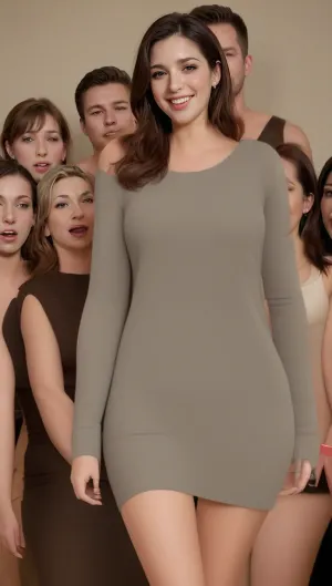 woman, dressed casually