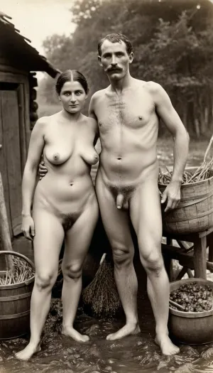 A velha foto era uma obra-prima, capturando a alegria e a paixão de um grupo de camponeses liberados. A foto de alta qualidade tinha excelente qualidade, com cores vibrantes e detalhes claros. A mulher na foto tinha um sorriso bonito em seu rosto,