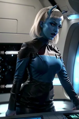 La troietta andoriana con tette enormi e capelli bianchi è un capolavoro iper dettagliato, 8k AI generato. Ha la pelle blu, le sopracciglia soffice e le labbra di una sciocca. La sua pelle blu è perfettamente dettagliata