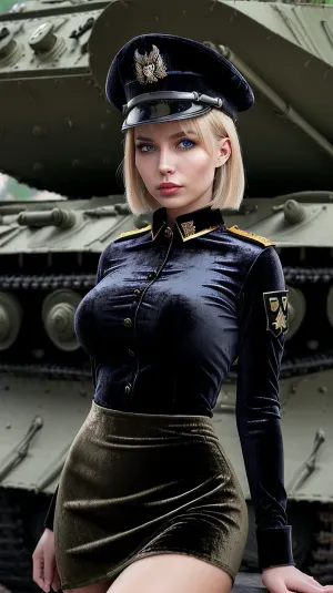 照片中的苏联女子是一款带有高定义8K HD,DSLR摄影在卡农照相机上的针状风格美人. 她有完美的皮肤,巨大的乳房, 一个完美的小时玻璃图。 她的深色套装完美补充