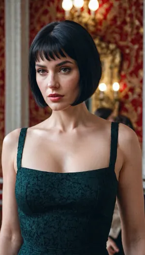 Une femme européenne d'un poids de 71kg, un teint de peau maladroite et une taille de 71kg ont été excités d'essayer la nouvelle image générée par l'IA. Elle pose devant le miroir admirant son teint de peau réaliste et