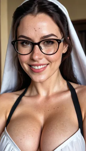 La mujer tenía una hermosa cara con ojos estrechos y una boca pouty. Sus labios estaban llenos y rojos, invitando a cualquiera que los viera a besarlos apasionadamente. Sus mejillas estaban podridas de ruborizar, añadiendo su encanto. Ella tenía