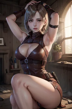 woman, ashley_re4, <lora:ashley:.5>, <lora:legslyside-000021:1>, <lora:legslyside-000021:.5>, ((Ashley from resident evil 4))