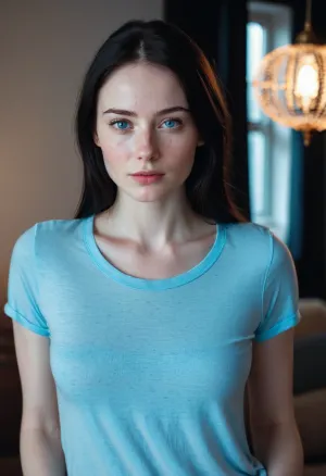 28-летняя русская женщина с короткими черными волосами, бледной кожей, колючками на щеках и голубыми глазами сидела перед компьютером, печатая пушисто. Она была 28-летней русской женщиной с коротким черным