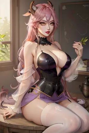 Aogisa는 사무실 아가씨이고 긴 머리가 있습니다. 그녀는 그녀의 아름다운 숲 눈으로 뷰어를 찾고 있습니다. Mr. Nie, 신사, 그녀의 사업 필요와 그녀의 도움에 온다. 그는 그의 suitcase에서 그녀의 몇몇 복장을 손으로