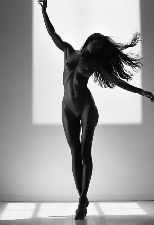 रॉबर्ट मेपल्टोर ने एक नग्न लड़की की सुंदरता को कम से कम शैली के साथ पूर्ण शरीर में कैप्चर किया, हेसेलब्लेड कैमरा और क्लासिक सौंदर्य का उपयोग किया।