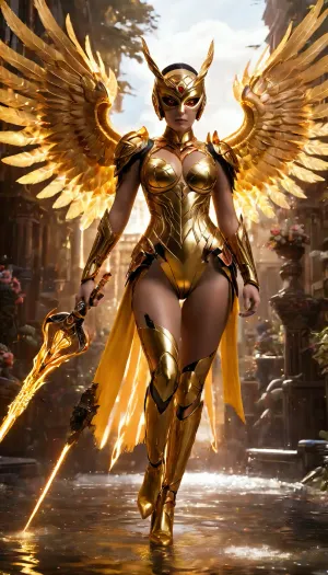 La femme avec un corps en forme marchait à travers les lumières de la ville, portant un masque et tenant une arme. Soudain, elle vit une chouette voler dans le ciel. Elle a tiré sur son arme et l'a frappée au centre mort. Comme elle marchait