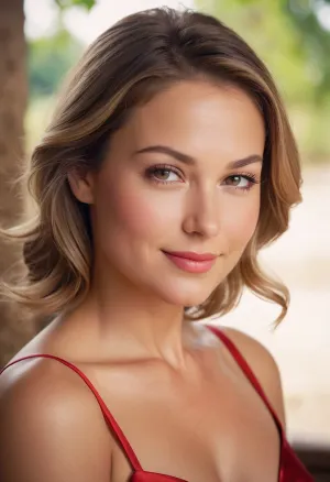 The AI generated a stunning picture of a young woman with an innocent smile and demure pose, wearing a stylish blouse and skirt. She was the epitome of innocence and beauty, earning her the title of "best quality masterpiece.