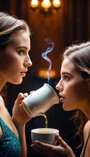 Duas meninas, entediadas de jogar o mesmo jogo, decidiram usar a IA para gerar uma imagem de uma estrela pornô. Eles usaram a IA para gerar uma imagem de uma loira peituda com mamas grandes e rabo redondo sentado em cima de um cara