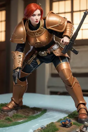 La femme de 20 ans était assise devant son ordinateur, ses doigts survolant le clavier alors qu'elle créait un diorama détaillé d'une scène de bataille de Warhammer 40 000. Sa sœur est entrée dans la pièce avec une figurine de gingembre