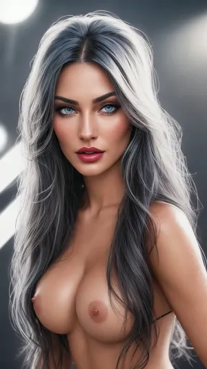 A sexy blonde with perfect 34C breasts and a fit body is ready for some wild sex. She has a perfect body with long wavy black hair, full lips, and wide eyes. Her breasts are perfect for her size, and she has a