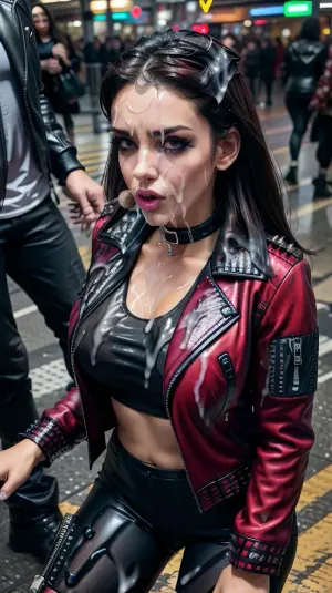 Группа девушек, одетых в плотную одежду и темные волосы, бросилась на станцию метро. Они направлялись на панк-концерт, когда появился человек с членом в руках и начал рыть их. Девочки сражались, но не смогли сбежать