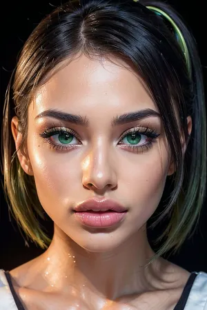 woman, a young, sexy, ((extremely gorgeous:1.4)), female Instagram Model, ((21 years old:1.4)), ((black skin with high detail)), ((slender body:1.4)), ((athletic body:1.4)), (sexy tousled lush ponytail bob-cut:1.5), (highlighted ashes black hair), ((hair with high detail:1.4)), (in a court room:1.6), (ultra realistic), insanely detailed, of the highest quality, high quality photography, soft focus, 8k uhd, perfect composition of lights and shadows, Nikon Z9, ((perfect sparkling green eyes)), ((perfect symmetrical, beautiful face)), ((face with high detail:1.4)), black eyeliner, sexy Makeup, seductive gaze, ((perfect boobs)), , (wearing an open judge robe), <lora:age_slider-LECO-v1:-3>, <lora:weight_slider-LECO-v1:-1>, <lora:eye_size_slider_v1:.5>, <lora:BimbolipsV3-000004:.3>, <lora:eyelashes_slider_v3:1>, <lora:cherylcole:.5>