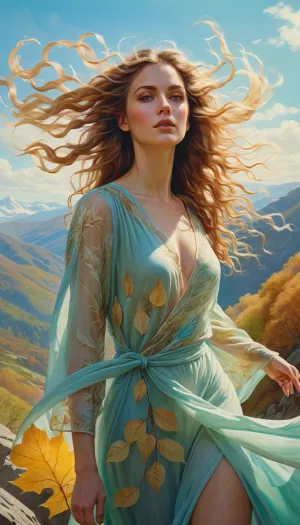 En una tierra lejana, vivía una mujer de pelo limpio con pelo barrido. Ella era conocida por su belleza etérrea y su capacidad de flotar en fuertes vientos. Un día, encontró una figura completa de una feria