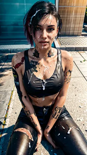 Une femme a été violée et cueillie sur son visage, son corps et ses vêtements. Elle était épuisée et sale avec du sperme dans les cheveux