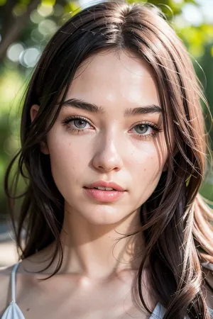 A young adult woman with a slim and youthful appearance stood in front of a high-quality ultra-realistic AI photo generator, wearing a mini sundress that perfectly showcased her curves. The lighting was perfect, ensuring that every detail of her face