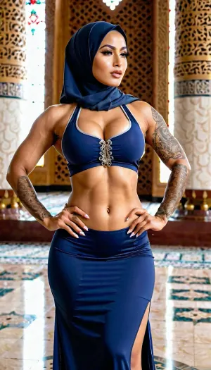La grande, fossette et sexy femme avec des objectifs de corps parfaits était un maître body builder qui aimait exprimer son athlétisme à travers le yoga et les arts martiaux. Elle avait les gros seins parfaits qu'elle a montrés dans ses tanks serrés et son short. Elle
