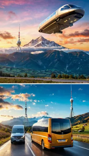 画中的女人在她面前看着一面大镜子的反射时,在思想中迷失. 突然,一辆小客车从电话屏幕上开走,留下了迅速散落到远方的蓝云. 