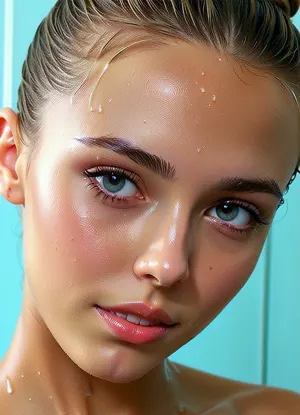 Kristina Pimenova, 若いモデル, 彼女のキャノンEOS R3カメラで雨の撮影のためにポーズ. 写真は8k解像度で撮影され、完璧なボディと肌のトーンを披露しました。 撮影した写真
