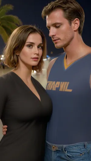 L'homme et la femme étaient assis sur le terrain de basket-ball admirant une photo haute résolution d'une femme portant des boucles d'oreilles avec de grands seins naturels. Ils ne pouvaient pas enlever leurs yeux, et ils ne pouvaient pas s'empêcher d'imaginer ce que ce serait