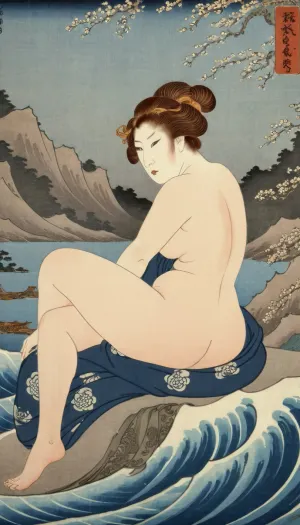 Resimdeki kadın, yüzünde bir kıvrık, rahat bir ifadeydi, onun gibi görünmesi gereken eğriler ahşaptan alındı