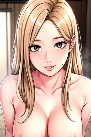 El joven personaje femenino en la imagen es impresionante con sus ojos marrones largos, nariz hermosa y boca ancha. Tiene una piel perfecta y un hermoso cuerpo perfectamente tonificado. Su cabello largo fluye hacia abajo, enmarcando su cara perfectamente. El