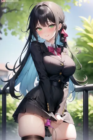 The girl's closed mouth and long hair were too much for me to handle, and I couldn't help but imagine her squirting all over the place. Her pussy juice dripping down her legs was also incredibly sexy, and I couldn't wait to see