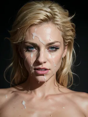 cinematic, photography, queen, dark background, immersive, dynamic and action-packed, muted, battlefield, storm, lightning, deep cleavage, blonde hair, HD, skin pores, full lips, extreme mouth detail, realistic detailed skin, realistic skin, High Res, 4k, masterpiece, Ultra realistic, natural skin tone, high definition, high quality, realcumAI, cohf, face, covered, in, semen, woman, <lora:facialized:.5>, <lora:cohf:.5>