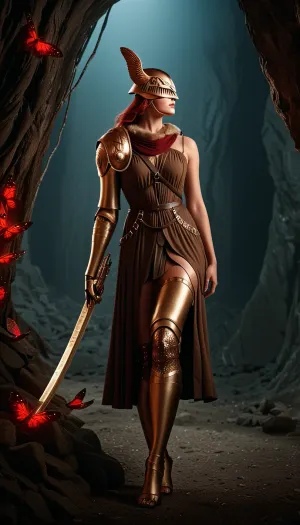 The high-quality 8k wallpaper was shot in bokeh mode with an incrsXLMalenia standing in a dark cavern with long tree roots and red moths flying around, adding to the surreal atmosphere of the picture