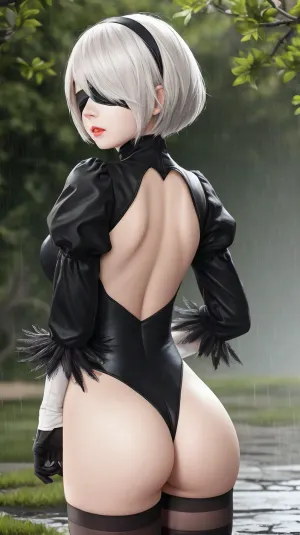 The AI generated porn picture of a woman in a high-quality, high-res photo with the keywords "AI, generate, porn, picture" and the keyword "masterpiece". The woman is wearing a black blindfold with long sleeves and puff