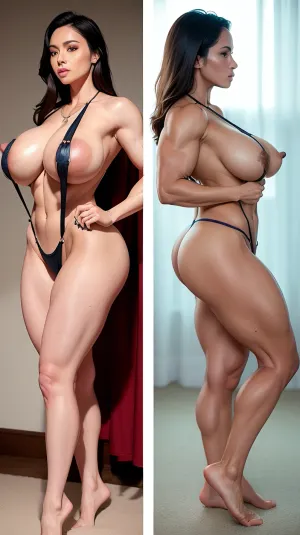 둥근 허리와 57 세의 아마존 어머니, saggy breasts, 기름진 피부는 그녀의 몸의 모든 세부 사항을 캡처 전문 사진 작가의 사진의 주제입니다