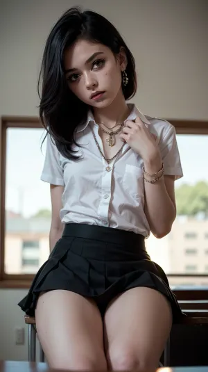 러시아 소녀, 그녀의 아름다운 얼굴과 비대칭 기능, 포르노 사진 촬영을위한 완벽한 주제였다. 그녀는 그녀의 곡선과 긴 다리를 전시 한 섹시한 코스프레 의상에서 옷을 입었다. 그녀의 메이크업은 결함이 없다, 모든 강조