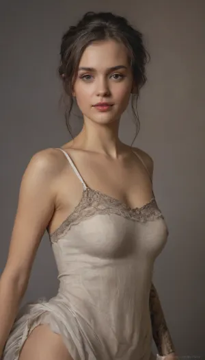 Une jeune fille tatouée avec un corps recouvert de tatouage et des yeux intenses est le protagoniste d'une composition dynamique sous un angle bas. Elle porte des vêtements enragés, des vêtements enragés et de l'encre de 18 ans. Son personnage séduisant