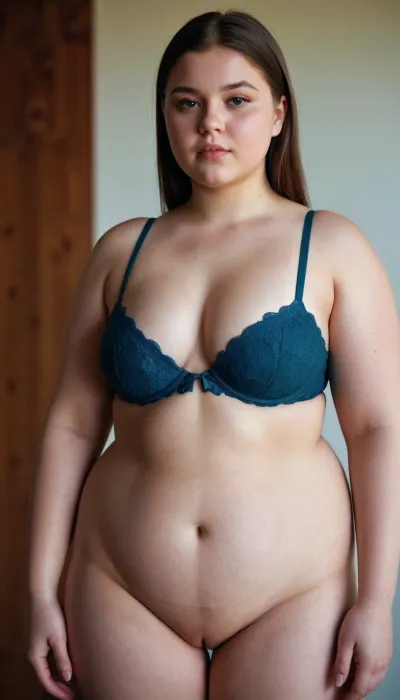 젊은 통통한 키 큰 여자, 나이 20, 넓은 엉덩이와, 큰 엉덩이와 매우 작은 가슴, 그녀의 반사를 감아 거울 앞에 서 있었다. 그녀는 도움이 될 수 없었다, 그녀의 몸에 대한 자기 의식. 그녀는 알고