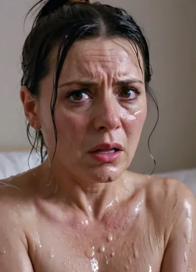 A 45-year-old woman was a professional photographer who specialized in nude and erotic photography. She had never seen anything like the picture of her client taken by him, which depicted him naked with cum and tears covering his face. The creature in the
