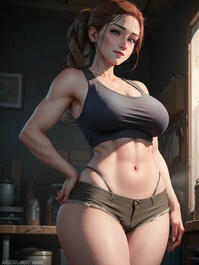 Abby de The Last of Us é um personagem deslumbrante com um corpo perfeito que está mesmerizando e cativante. Seu corpo fotorealista ultra-detalhado, peitos grandes, busto, calças de carga, botas de combate e rabo de cavalo fazer