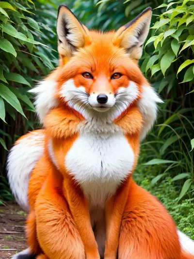 フォックス脚とフォックステールの若き大人の少女は、彼女の写真家のためにポーズしました