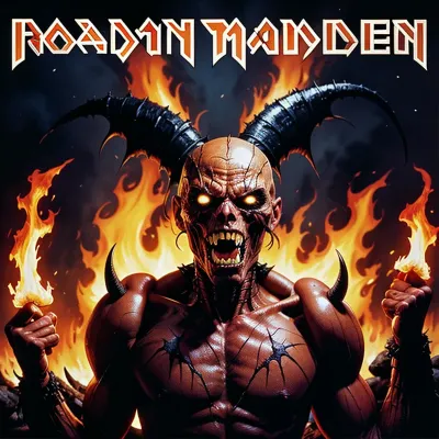 La copertina dell'album Iron Maiden presentava un Eddie dall'aspetto macabro e demoniaco, con un mostro umanoide senza pelle sullo sfondo