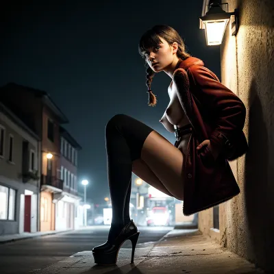 Bir çıplak kürk ceketinde çarpıcı 25 yaşındaki bir kız onun ayaklarını ve tıraş kedisini gösteren bir captivasyon fotoğrafının konusu. Stüdyodaki aydınlatma sanatsal bir atmosfer yaratır, onu bir başyapıt haline getirir