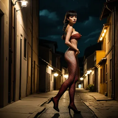 Kız 25 yaşındaydı, güzel bir yüz ve vücut ile. O, gevşek braids'de düşmüş uzun karanlık saçları vardı ve eğrilerini mükemmel bir şekilde kucaklayan bir sleek peeptoe elbise giyiyordu. Bacakları tonlandı ve kırıldı,