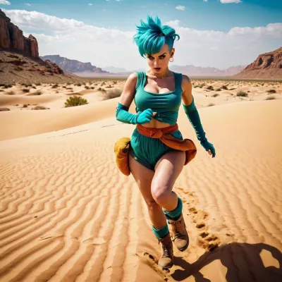 Бульма, умный и мощный ИИ, бегала по пустыне с широкими сиськами, подпрыгивающими вверх и вниз. Она только что закончила тяжелую битву со злым роботом и чувствовала себя победителем. Однако вскоре она обнаружила, что к ней обращаются