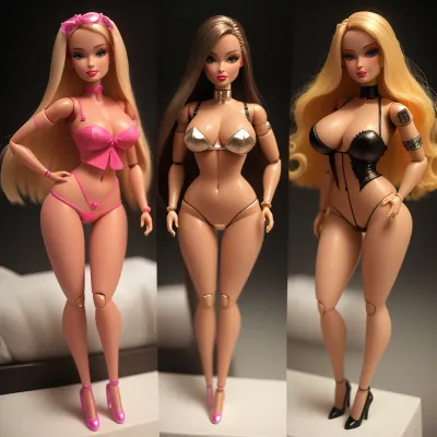 The AI generated a pornographic picture of a sexy, plastic-skinned doll with full body portrait