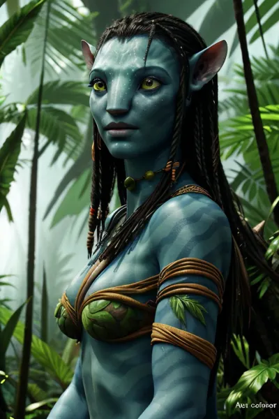 纳维人是一个蓝皮肤的人形外星人的部落,他们生活在潘多拉的露天丛林中. 他们对自己的星球及其自然美感有着强烈的热爱,他们经常通过他们的艺术和音乐来表达. 一个