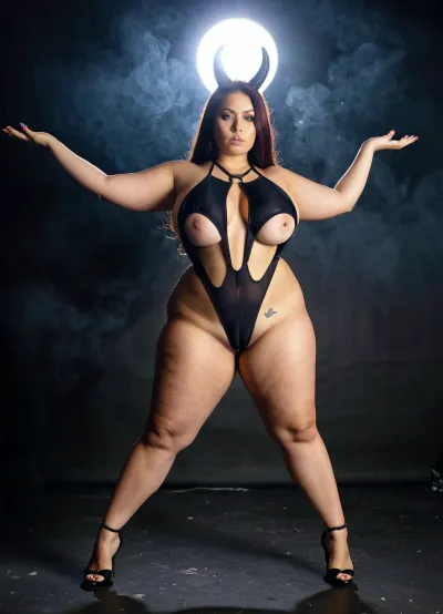 En un mundo donde los obesos son adorados como dioses, una mujer con una imagen corporal extrema es adorada por su culto. Lleva un monokini escarpado y se reúne con sus seguidores para adorar a su dios, a quien cree que es