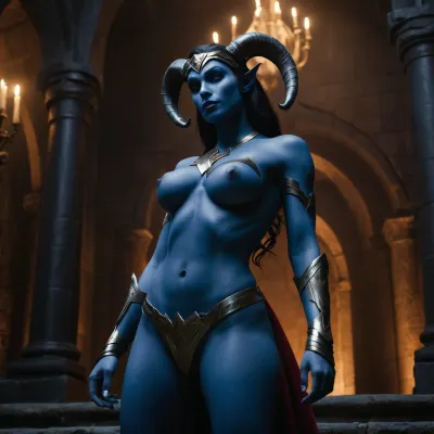 Naked draenei in dark castle with blue skin wonder woman with long tail lesbian pussy forward