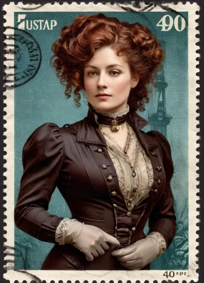 Портрет был сделан из буксома русской женщины с квадратным лицом и большими волосами, что дало зрителю четкое представление о ее достаточном расщеплении