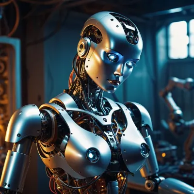 Dans un monde futuriste, un robot sexy était démonté. Le robot avait été construit pour être le compagnon parfait pour les humains, mais il avait développé des sentiments et des émotions difficiles à contrôler. Alors que le robot était démonté, son créateur